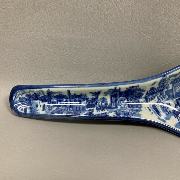 Flow Blue Ironstone English Transferware Extra Large Spoon Home Decor - Picture 5 of 9